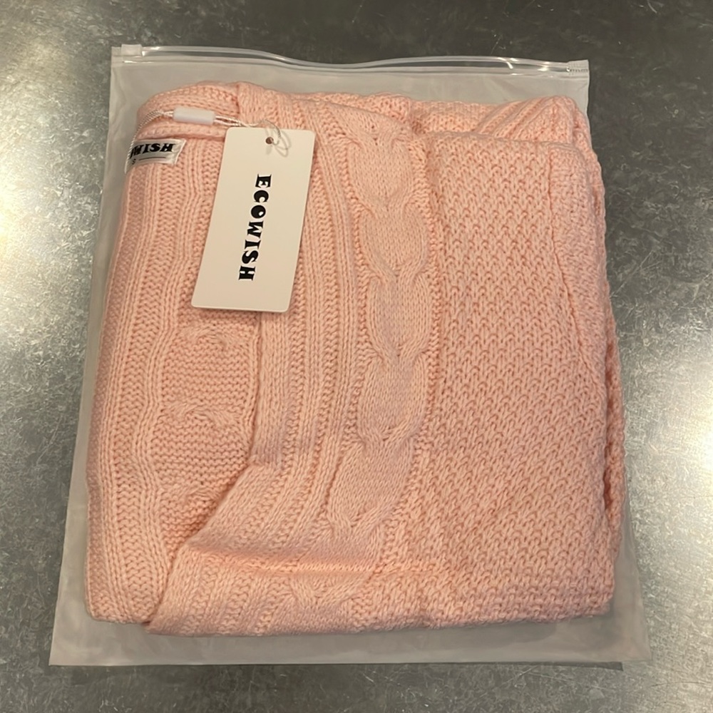 ❤️SOLD LOCALLY❤️ Women's Cable Knit Open Front Cardigan - Pink S - Picture 6 of 9